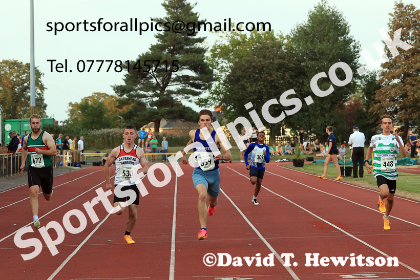 200 metres, 2025 NEGP No 6 Monkton, Wednesday, August 13th.  Photo: David T. Hewitson/Sports for All Pics